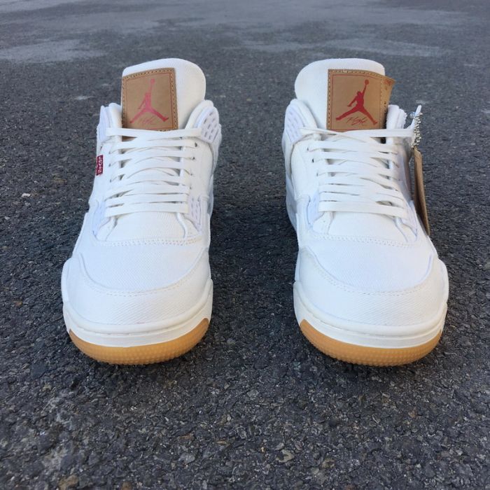 Levis x Air Jordan 4 “White” by shootjerseys