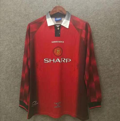 Manchester United 1996 L/S  Retro Classic away  soccer Jersey