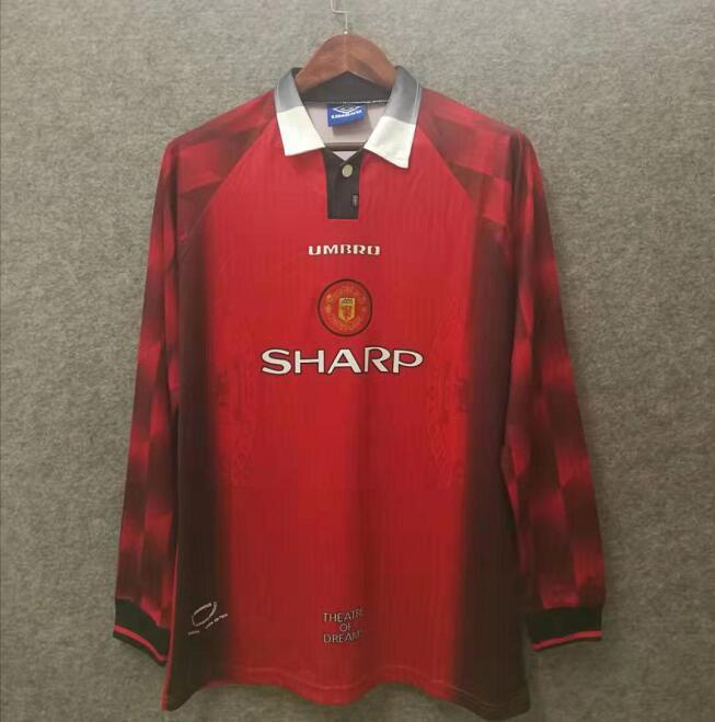 Manchester United 1996 L/S  Retro Classic away  soccer Jersey