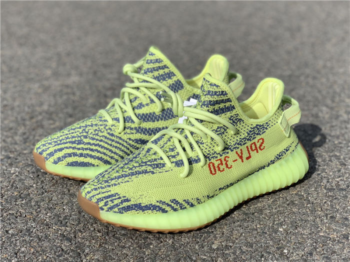 Adidas Yeezy 350 V2 Boost Semi Frozen Yellow by shootjerseys