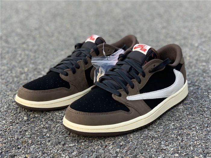 Travis Scott x Air Jordan 1 Low “Dark Mocha” by shootjerseys