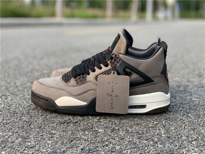 Air Jordan 4 x Travis Scott Olive by shootjerseys