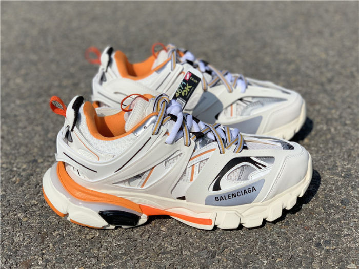 Balenciaga 3.0. White orange lamp shoes