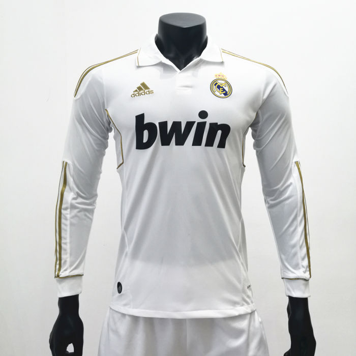 Real Madrid 2011/2012 Home LS Retro Soccer Jerseys