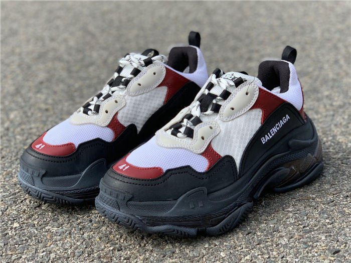 Balenciaga white black wine red air cushion