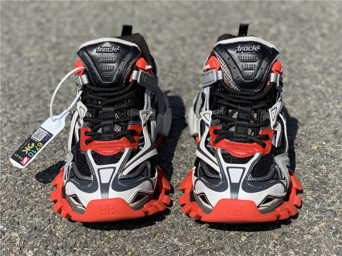 Balenciaga 4.0 gray black red hollow