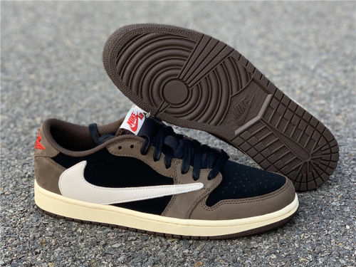 Travis Scott x Air Jordan 1 Low “Dark Mocha” by shootjerseys