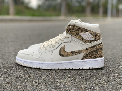 Air Jordan 1 Retro High Whie Snake by shootjerseys
