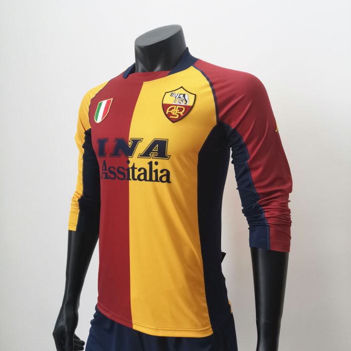 Roma 2001/2002 Home LS Retro Soccer Jerseys