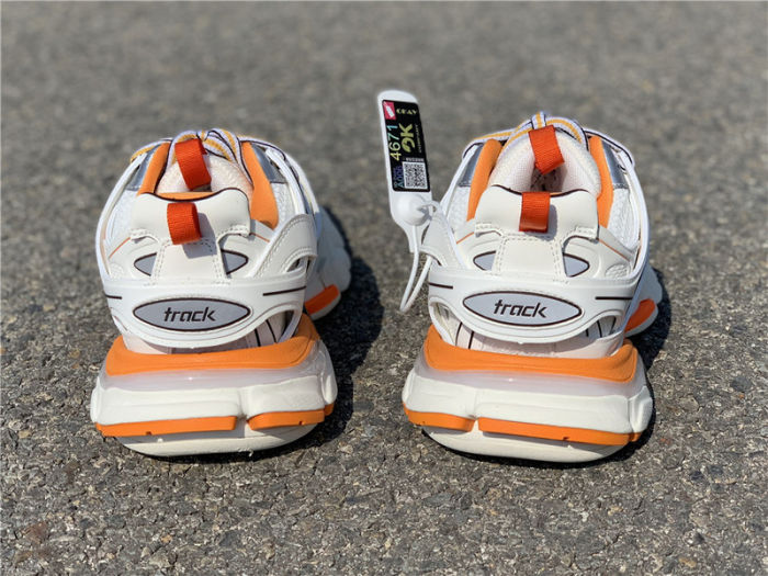 Balenciaga 3.0. White orange lamp shoes