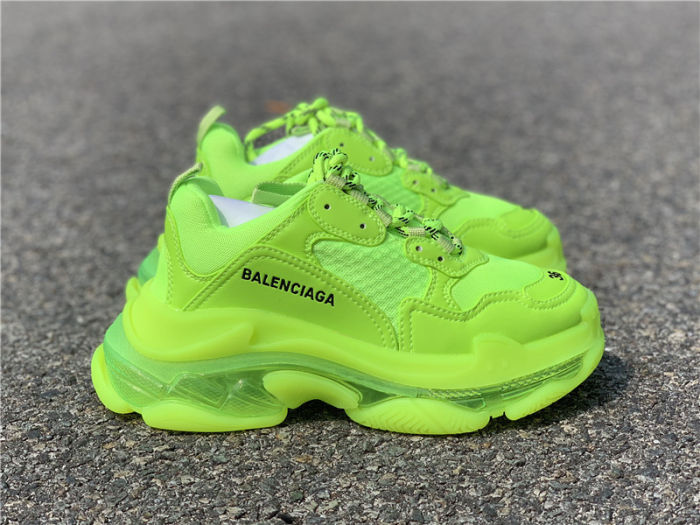 Balenciaga air cushion fluorescent green