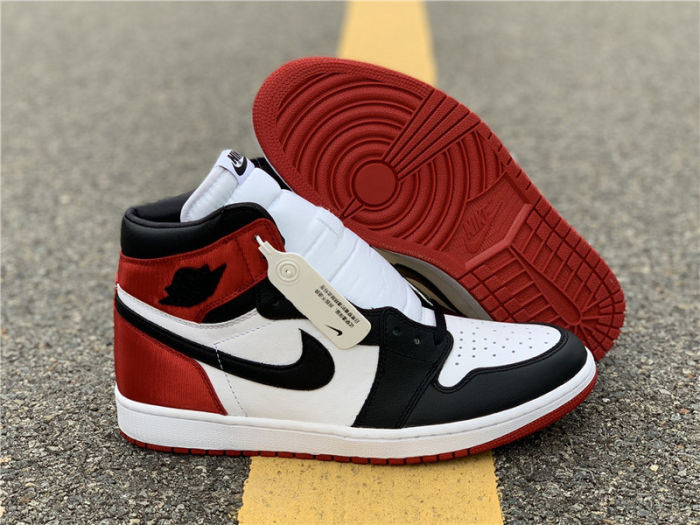 Air Jordan 1 Satin WMNS “Black Toe” by shootjerseys