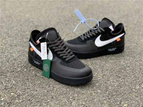 Off-White Nike Air Force 1 Low Black White 2.0 THE TEN by shootjerseys