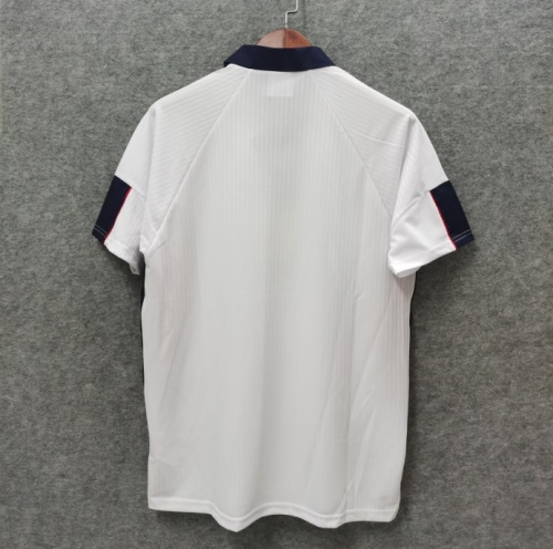 England 1998 retro classic home soccer jersey