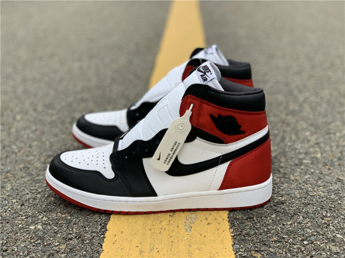 Air Jordan 1 Satin WMNS “Black Toe” by shootjerseys