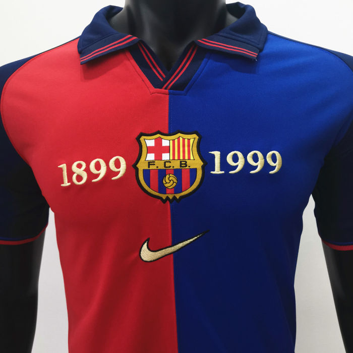 Barcelona 1999/2000 Centenary Home Retro Jerseys