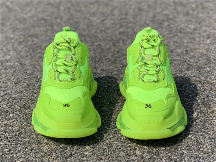 Balenciaga air cushion fluorescent green