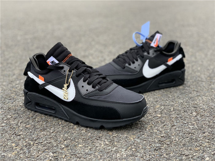 Off-White X Nike Air Max 90 Black The TEN by shootjerseys