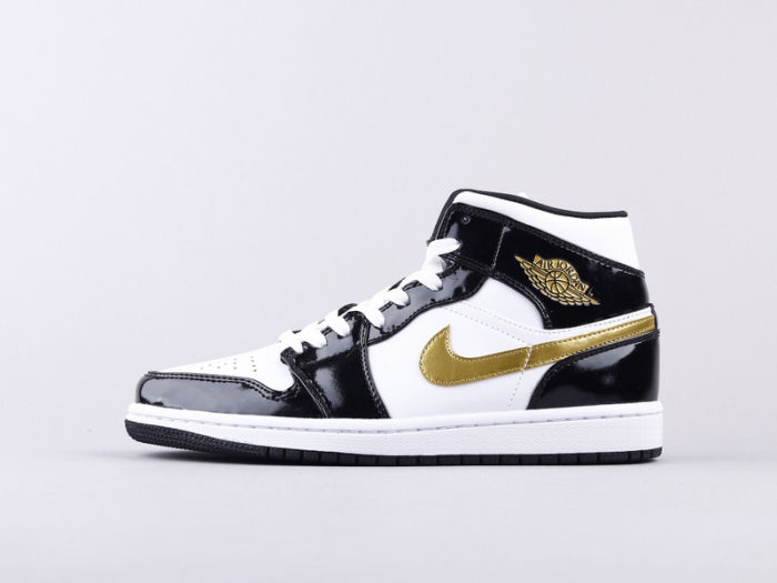 NIKE Air Jordan 1 mid Black gold by aclotzone
