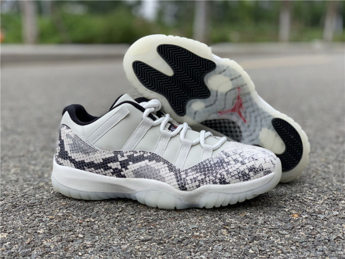 Air Jordan 11 Low“Snakeskin”Light Bone by shootjerseys