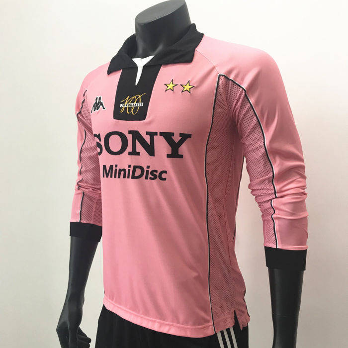 Juventus 1997/1998 Away LS Retro Jerseys - Pink Centenary