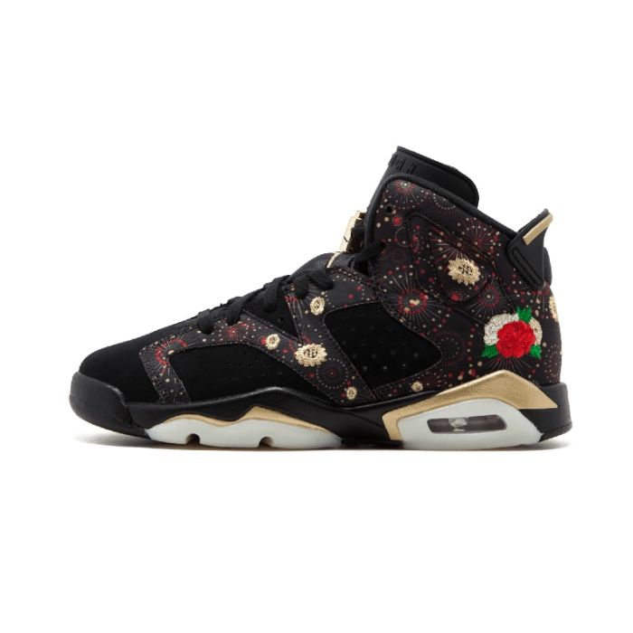 Original Air Jordan 6 Black Infrared Basketball Shoes RETRO CNY Sport Sneaker TS Green