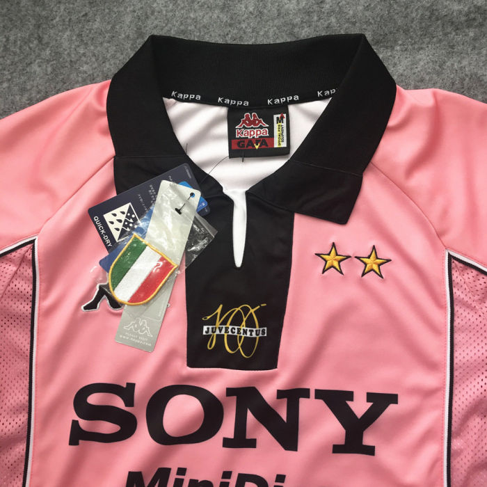 Juventus 1997/1998 Away Retro Jerseys - Pink Centenary