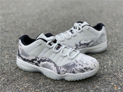 Air Jordan 11 Low“Snakeskin”Light Bone by shootjerseys