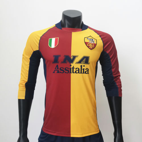 Roma 2001/2002 Home LS Retro Soccer Jerseys