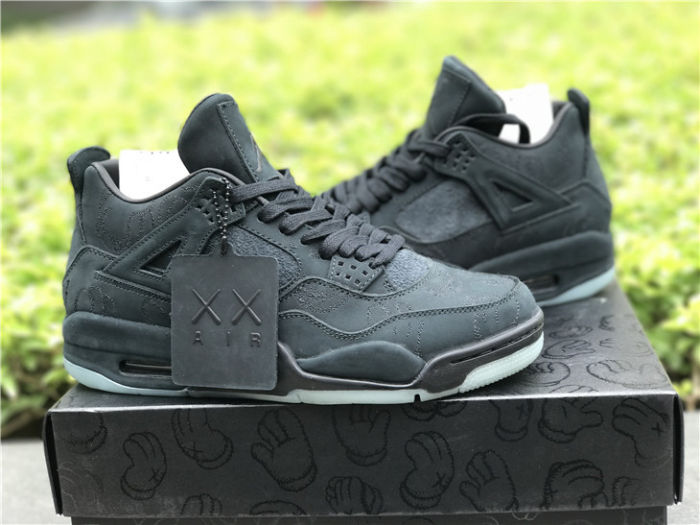 Kaws x Air Jordan 4 Black AJ4 by shootjerseys