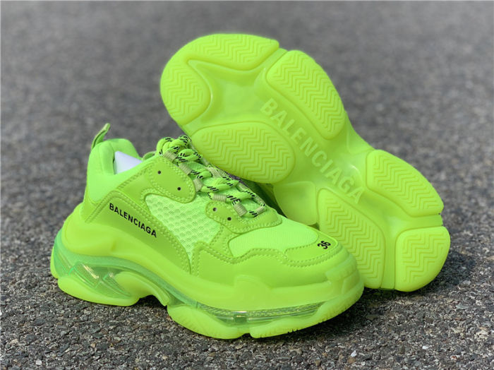 Balenciaga air cushion fluorescent green