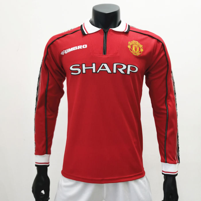 Manchester United 1998/1999 Home LS Retro Soccer Jerseys