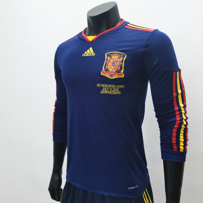 Spain 2010 Away LS Retro Soccer Jerseys