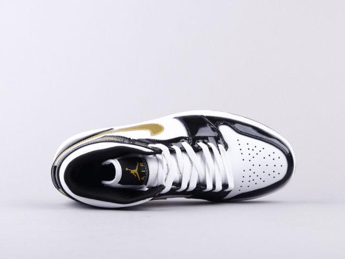 NIKE Air Jordan 1 mid Black gold by aclotzone
