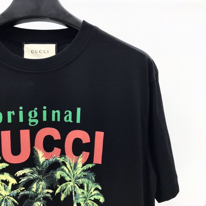 2020 New Summer GUGU Rainforest fashion T-shirt with exquisite gift box packaging color: black