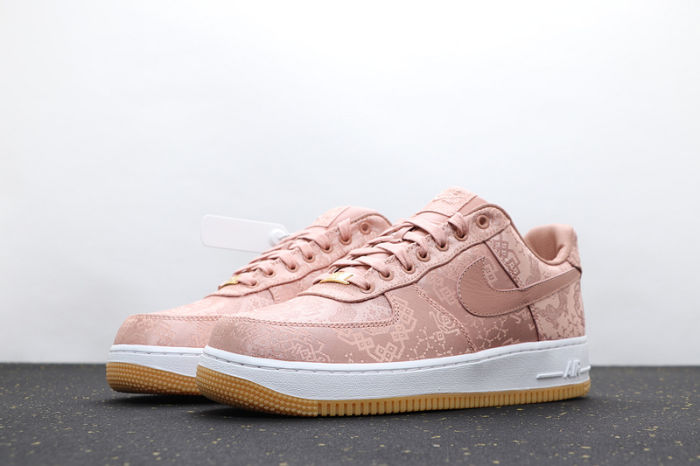 Air Force 1 ' CLOT Rose Gold Silk