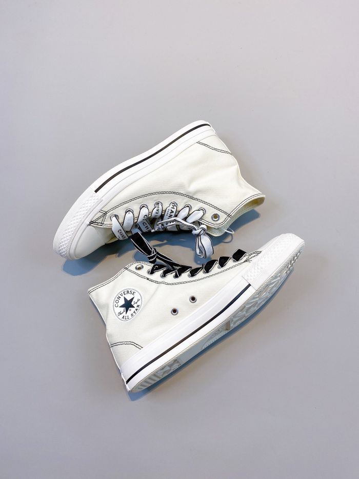Chanel and converse co branded canvas shoes