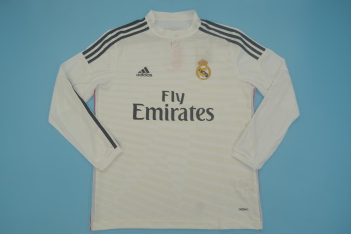 2014 / 2015 Real Madrid home long sleeve Soccer Jersey