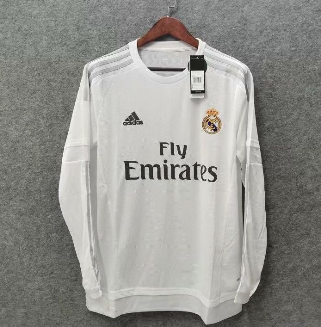 Real Madrid 2015/2016  Retro Classic L/S  home soccer jerseys