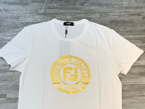 Fendi Fendi short sleeve men and women couples 💑 black and white