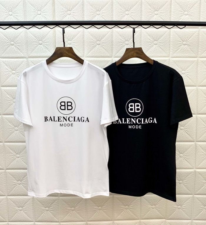 Balenciaga double b letter cotton short-sleeved T-shirt