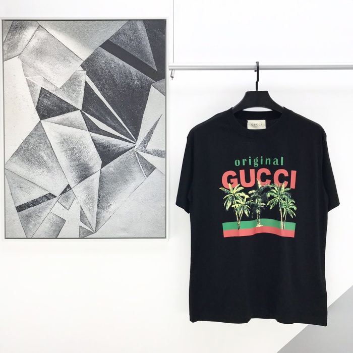 2020 New Summer GUGU Rainforest fashion T-shirt with exquisite gift box packaging color: black