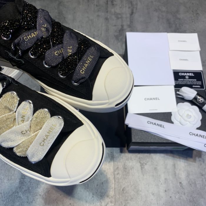 Chanel co branded converse co branded shoes