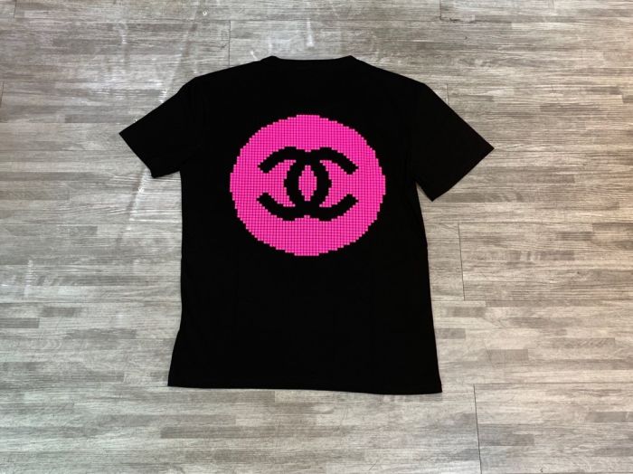 Chanel Chanel short-sleeved, full size return, men and women couples 💑 black and white S M L XL
