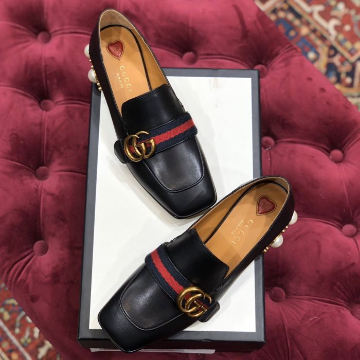 Gucci double g pearl heel footable lefook shoes