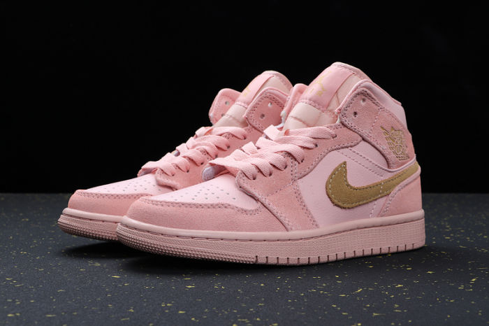 Women's AJ 1 Mid Retro Classics Shoes 555112-600
