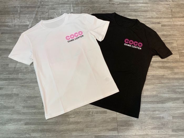 Chanel Chanel short-sleeved, full size return, men and women couples 💑 black and white S M L XL