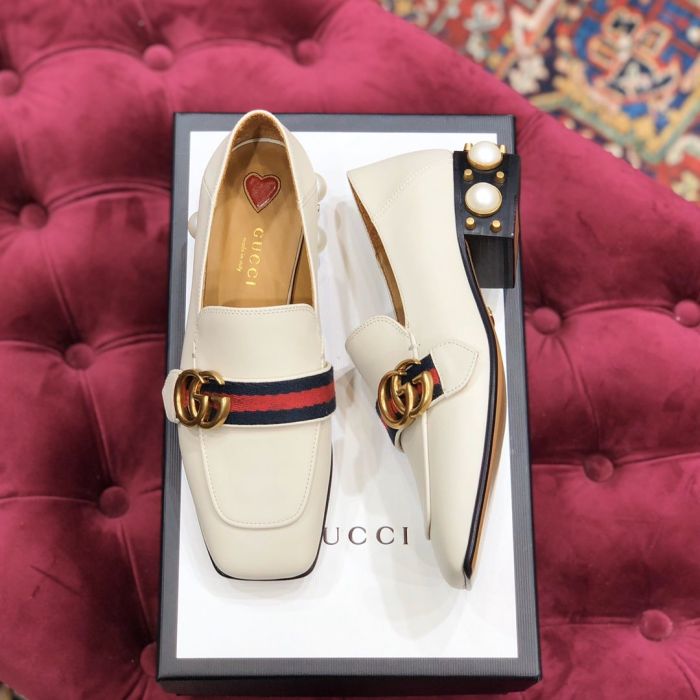 Gucci double g pearl heel footable lefook shoes