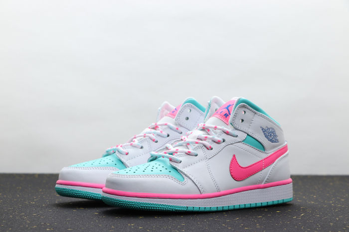 Women's AJ 1 Mid Retro Classics Shoes “Digital Pink”