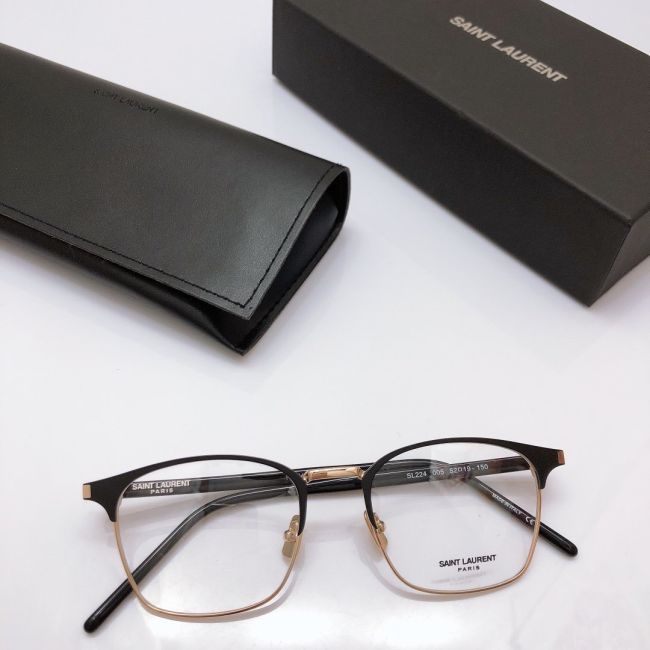 Square versatile ys Saint Laurent round frame 👓 Metal plate processing simple and fashionable, can be matched with myopia glasses